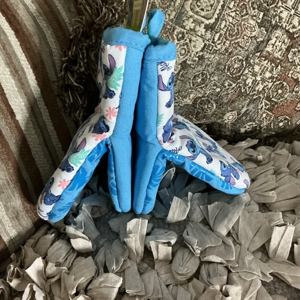 Disney Blue and Pink Mittens - Magical Stitch Accessories